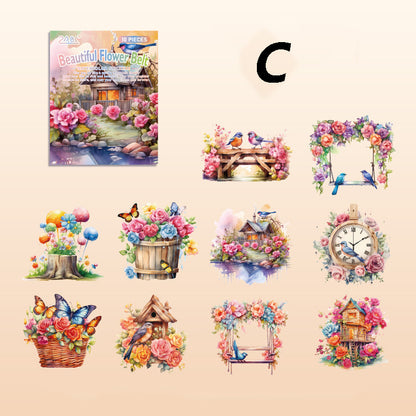 The Flowers Are Beautiful Sticker 10pcs
