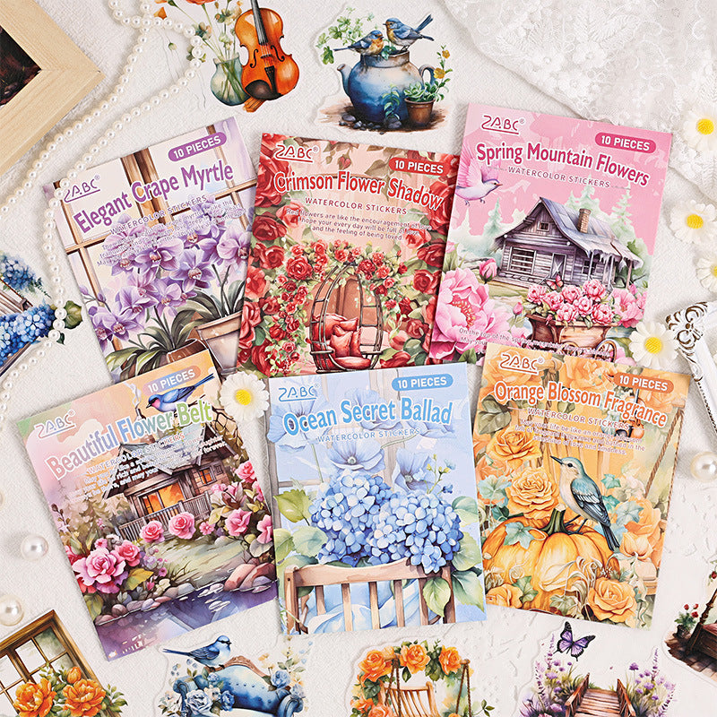 The Flowers Are Beautiful Sticker 10pcs