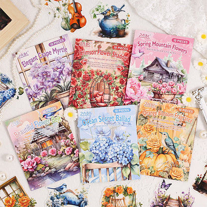 The Flowers Are Beautiful Sticker 10pcs