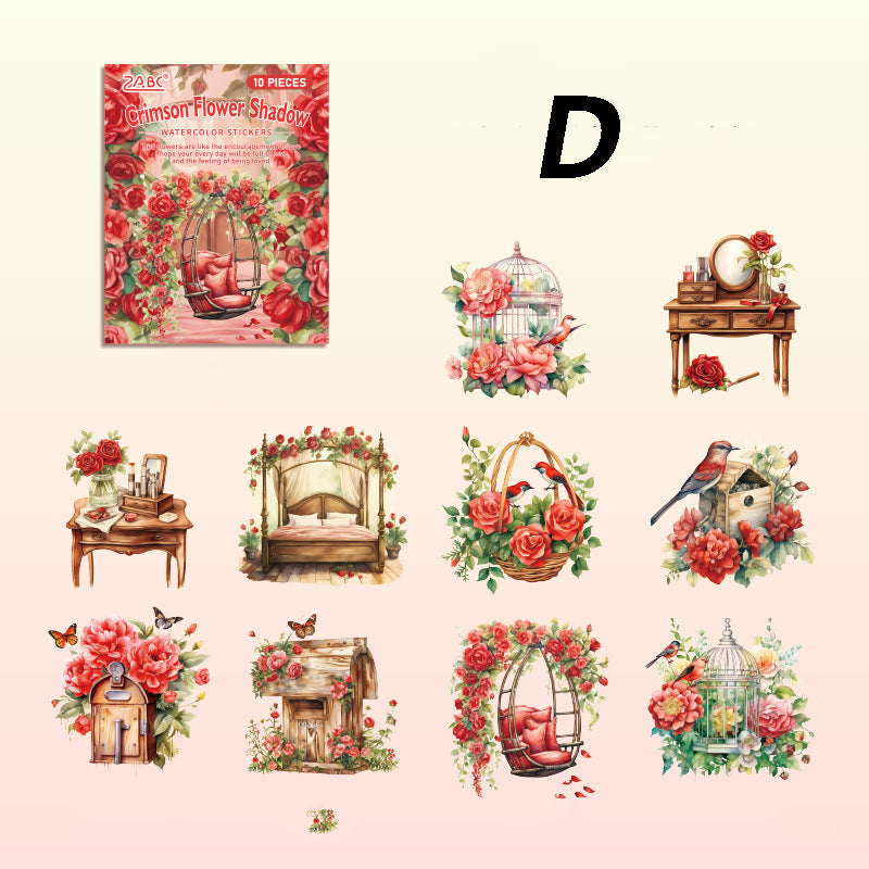 The Flowers Are Beautiful Sticker 10pcs