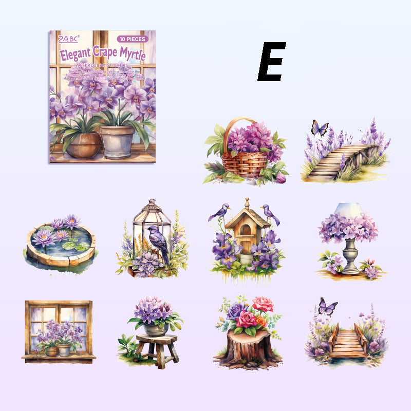 The Flowers Are Beautiful Sticker 10pcs