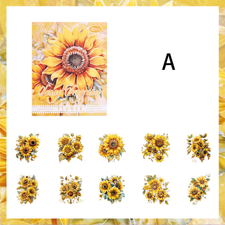 The Flowers Are Full Bloom Sticker 10pcs