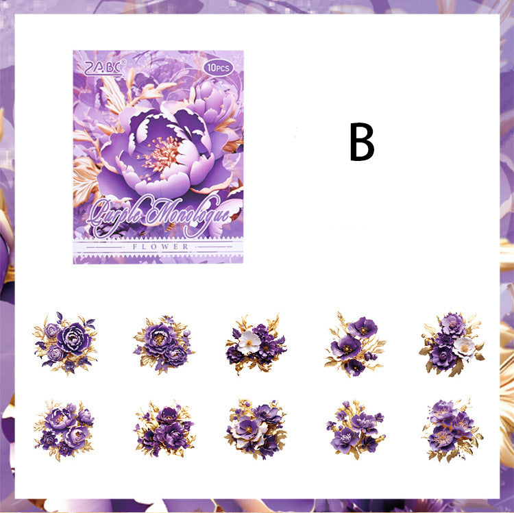 The Flowers Are Full Bloom Sticker 10pcs