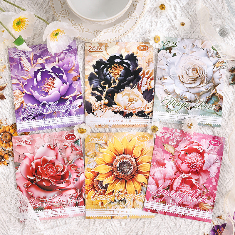 The Flowers Are Full Bloom Sticker 10pcs