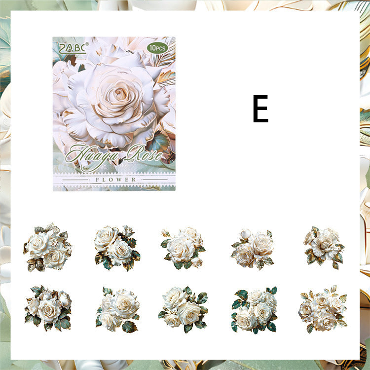 The Flowers Are Full Bloom Sticker 10pcs