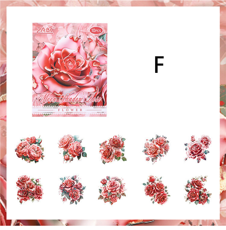 The Flowers Are Full Bloom Sticker 10pcs