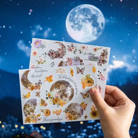 Rub-on Stickers The Moon is Beautiful Tonight 2pcs