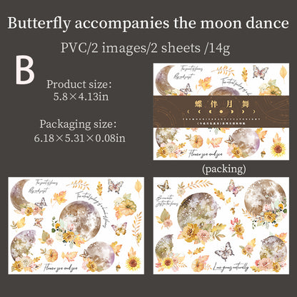 Rub-on Stickers The Moon is Beautiful Tonight 2pcs
