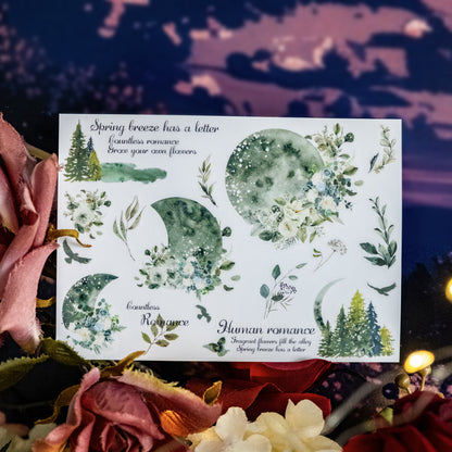 Rub-on Stickers The Moon is Beautiful Tonight 2pcs