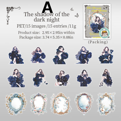 The morning light makeup Sticker 15pcs