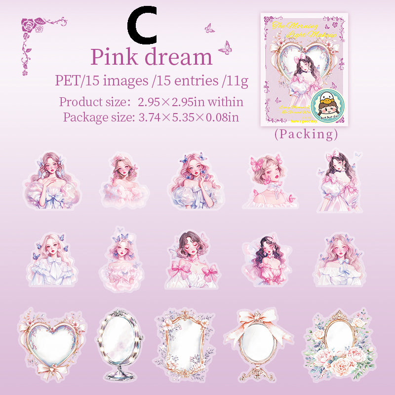 The morning light makeup Sticker 15pcs