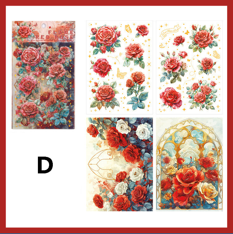 The roses are in Bloom Sticker 4pcs