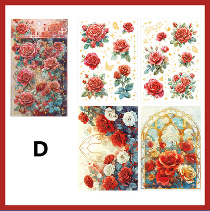 The roses are in Bloom Sticker 4pcs