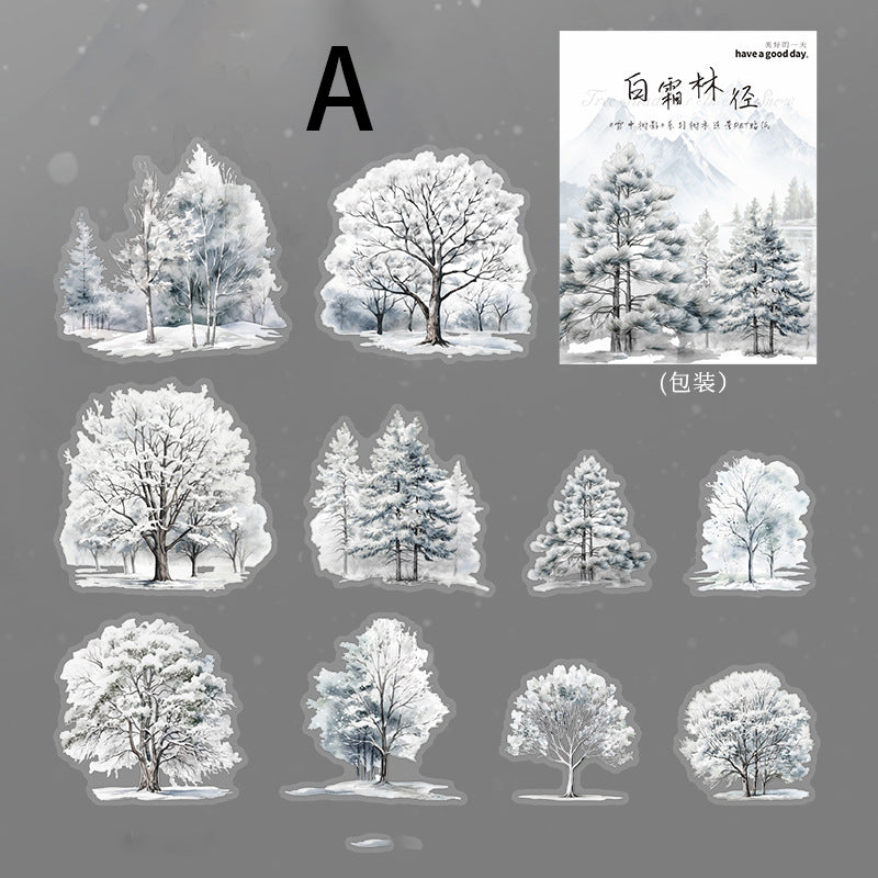 The Shadows of Trees In The Snow Sticker 20pcs