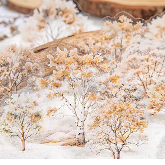 The Shadows of Trees In The Snow Sticker 20pcs