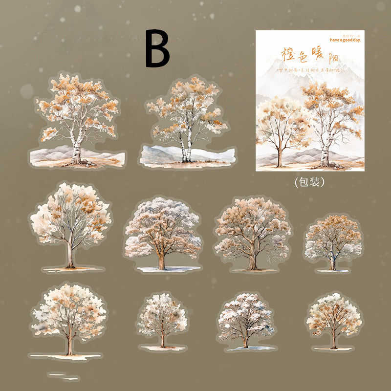 The Shadows of Trees In The Snow Sticker 20pcs