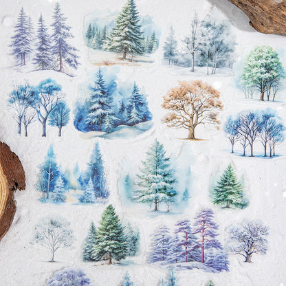 The Shadows of Trees In The Snow Sticker 20pcs