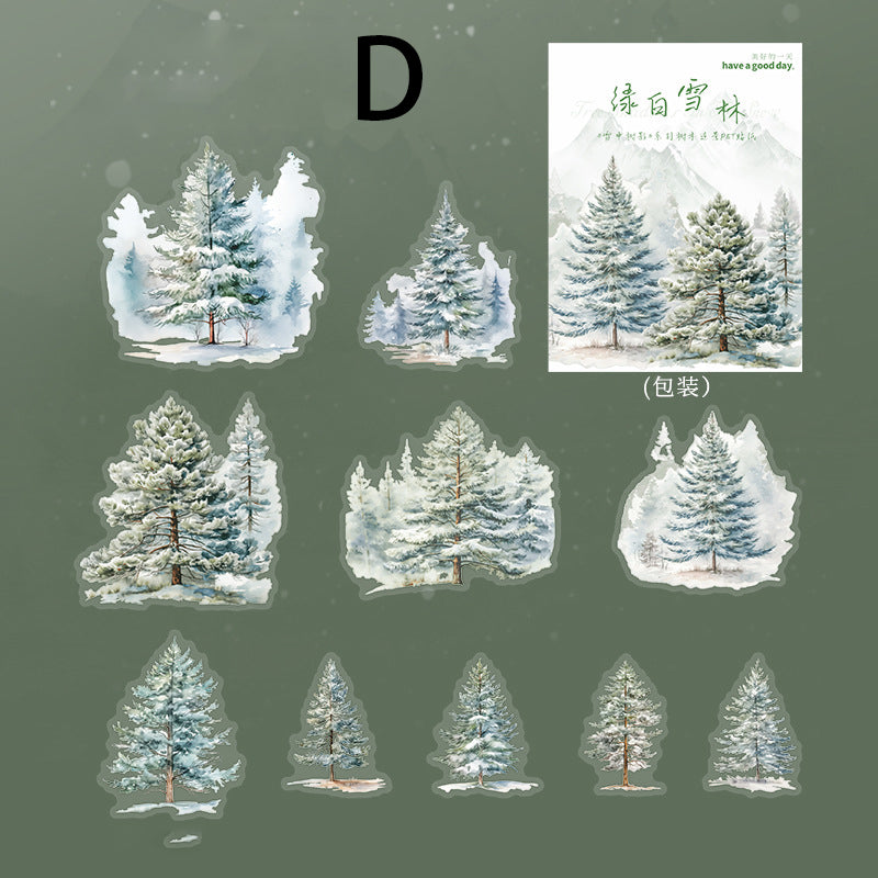 The Shadows of Trees In The Snow Sticker 20pcs