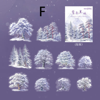 The Shadows of Trees In The Snow Sticker 20pcs