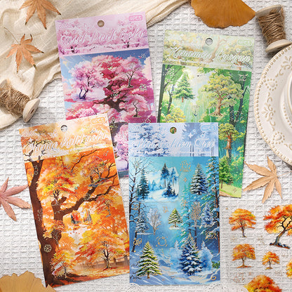 The tree shadows are gilded Sticker 4pcs