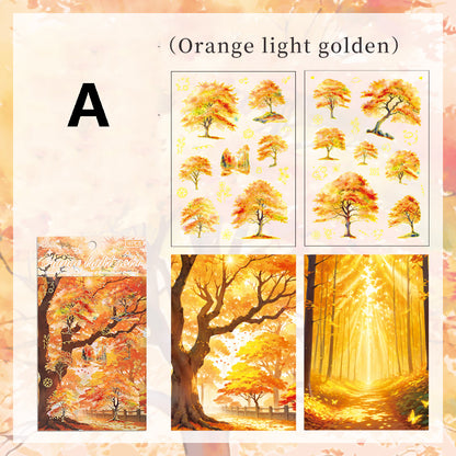 The tree shadows are gilded Sticker 4pcs