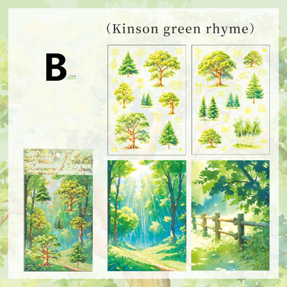 The tree shadows are gilded Sticker 4pcs