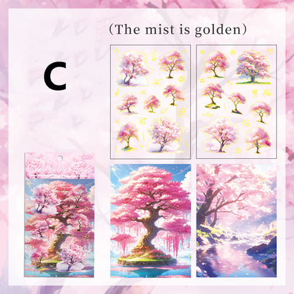 The tree shadows are gilded Sticker 4pcs
