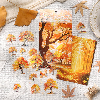 The tree shadows are gilded Sticker 4pcs