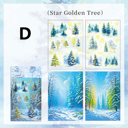 The tree shadows are gilded Sticker 4pcs