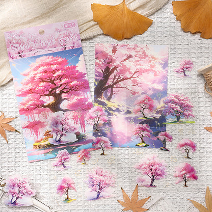 The tree shadows are gilded Sticker 4pcs