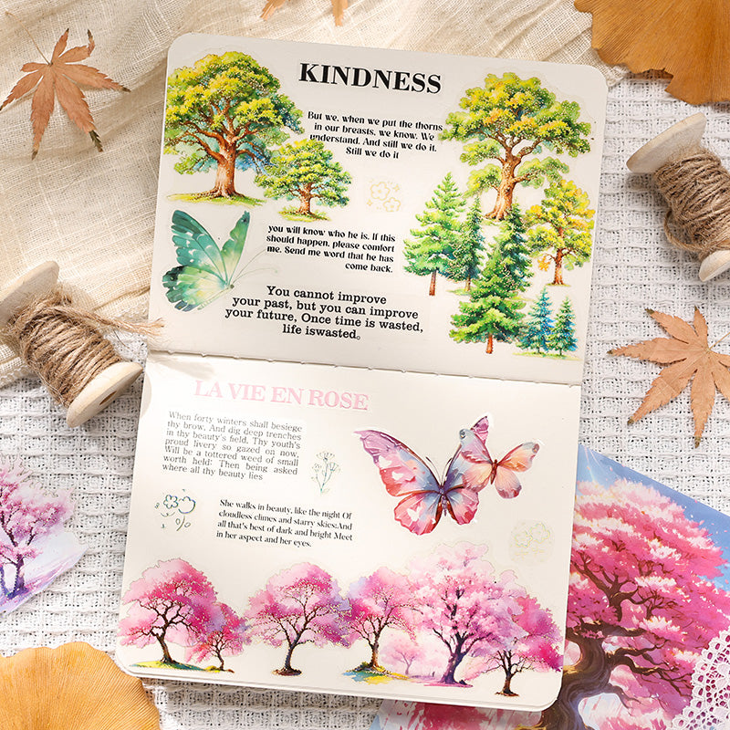 The tree shadows are gilded Sticker 4pcs