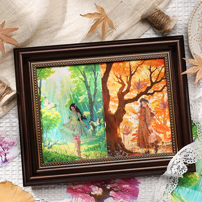 The tree shadows are gilded Sticker 4pcs