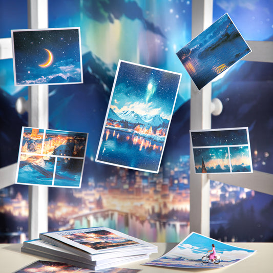 Time Mirror Image Sticker Book 30pcs