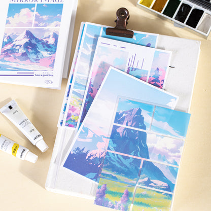 Time Mirror Image Sticker Book 30pcs