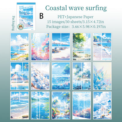 Time Mirror Image Sticker Book 30pcs