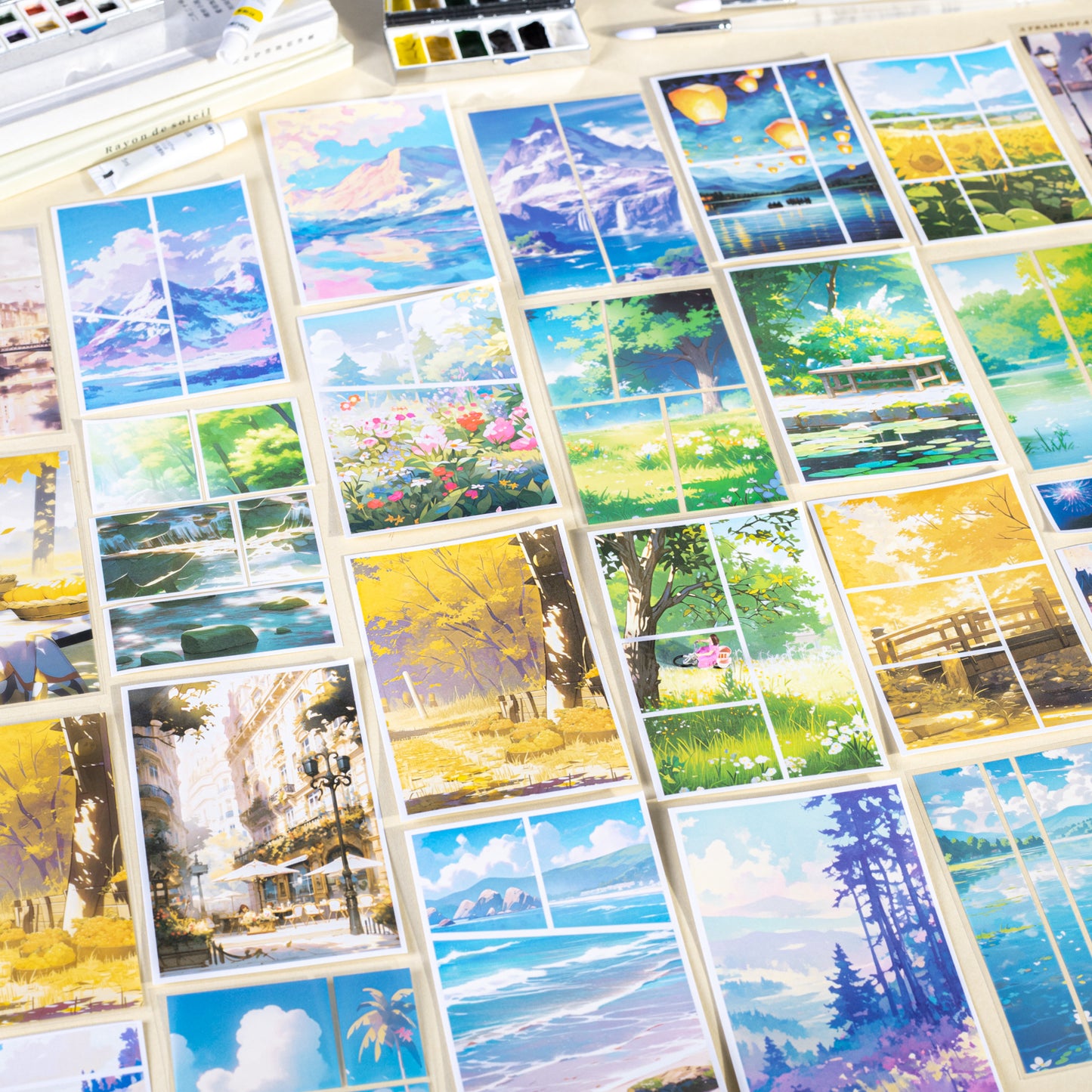 Time Mirror Image Sticker Book 30pcs