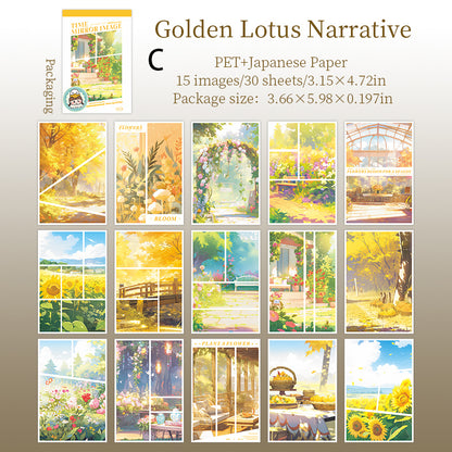 Time Mirror Image Sticker Book 30pcs