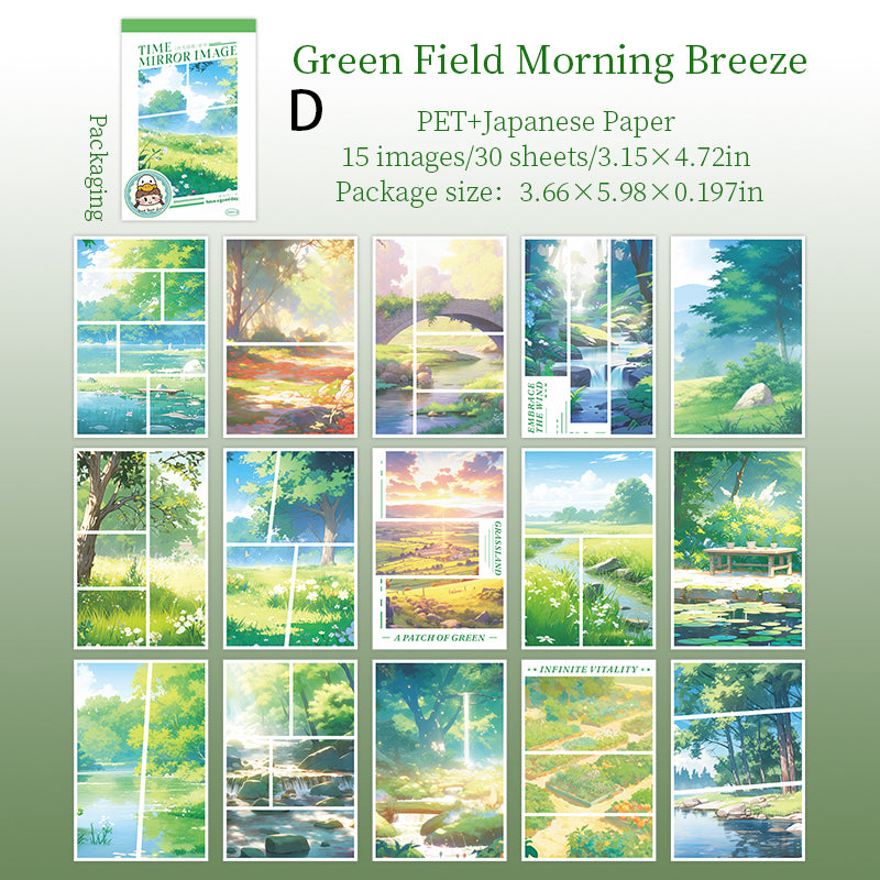 Time Mirror Image Sticker Book 30pcs