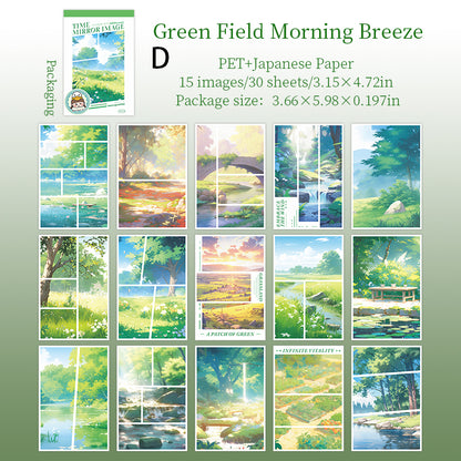 Time Mirror Image Sticker Book 30pcs