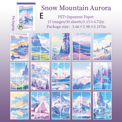 Time Mirror Image Sticker Book 30pcs