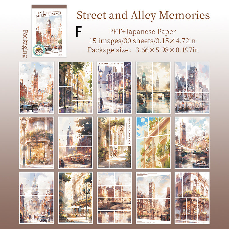 Time Mirror Image Sticker Book 30pcs