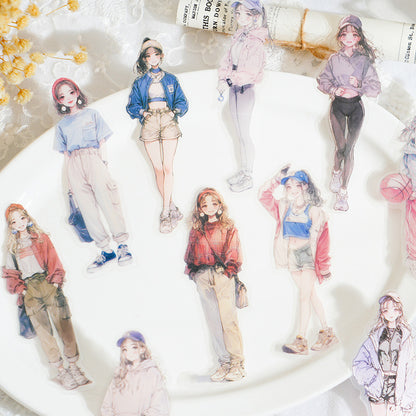 Time Passes Slowly Girls Stickers 30pcs