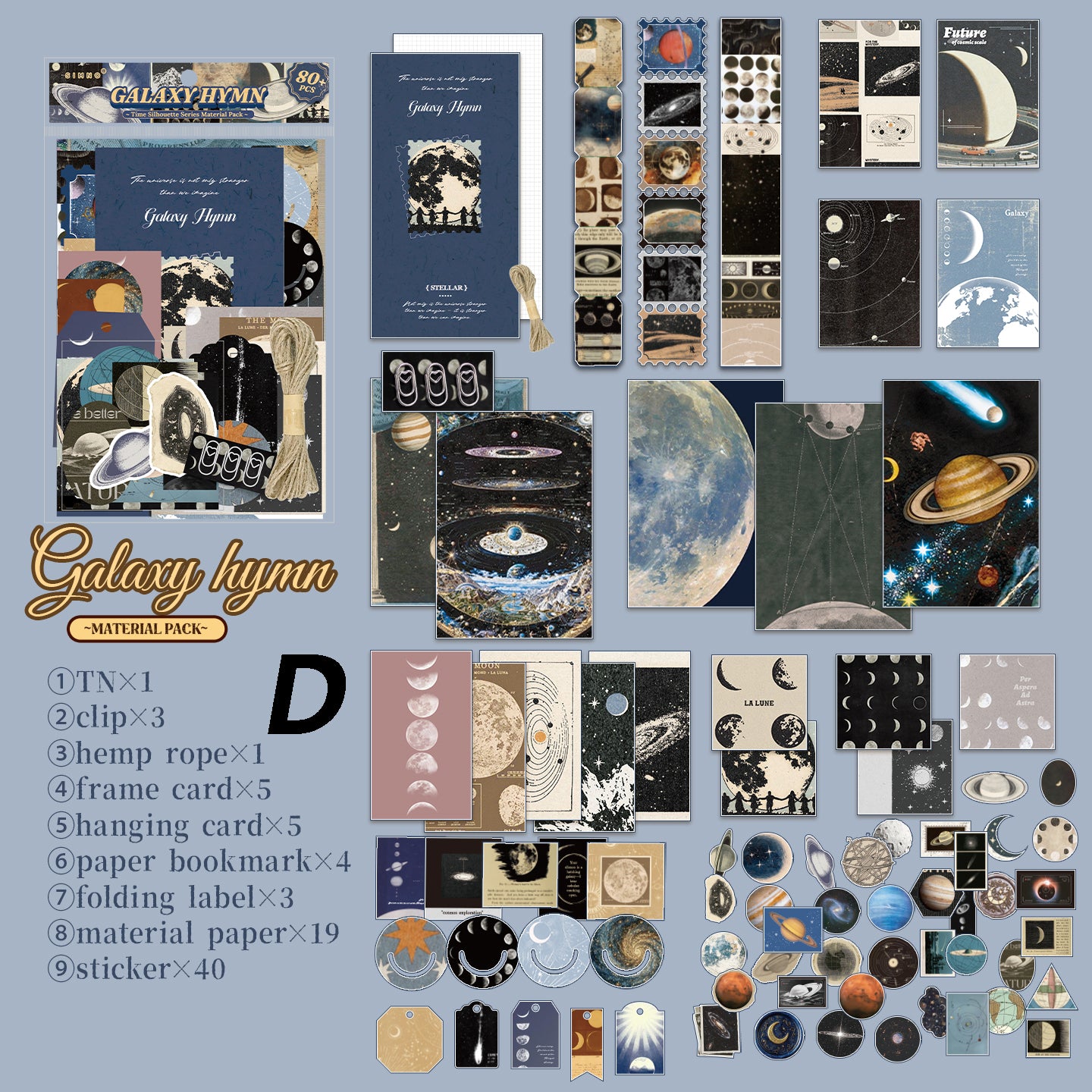 Time Silhouette Series Sticker 4pcs