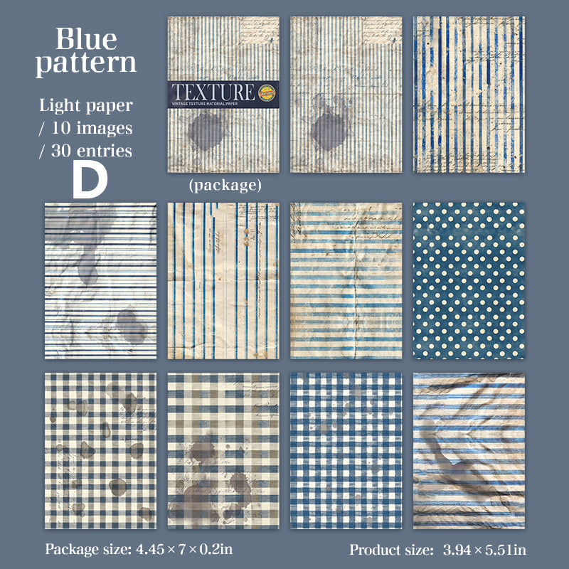 Time Weave Patterns Paper 30pcs