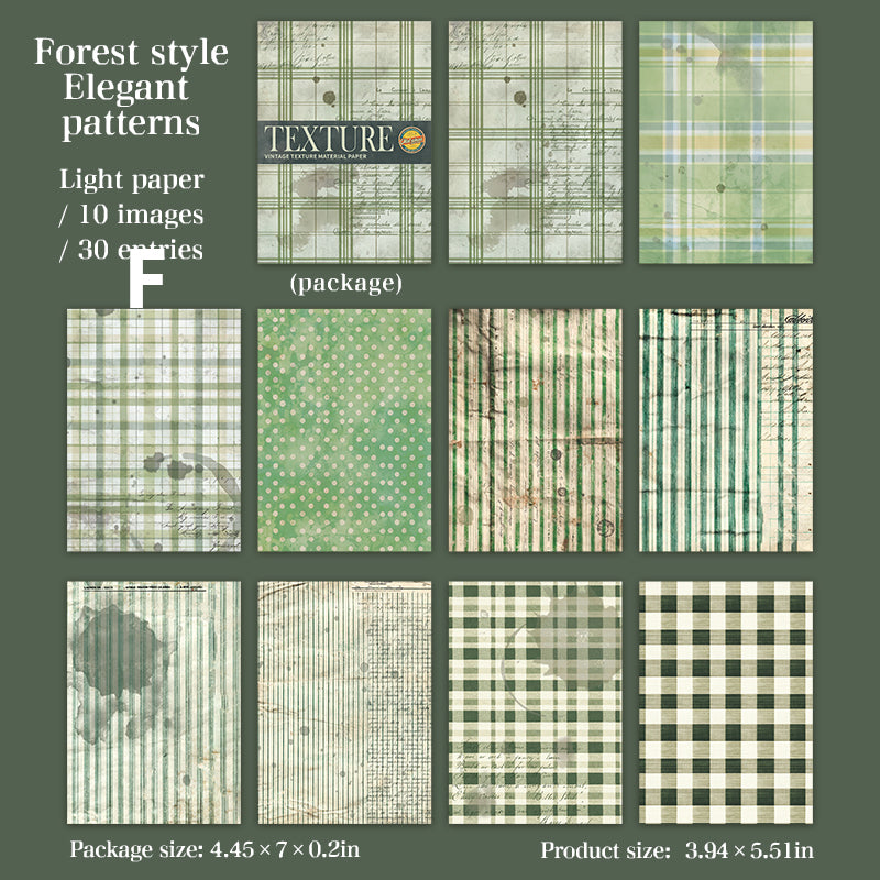 Time Weave Patterns Paper 30pcs