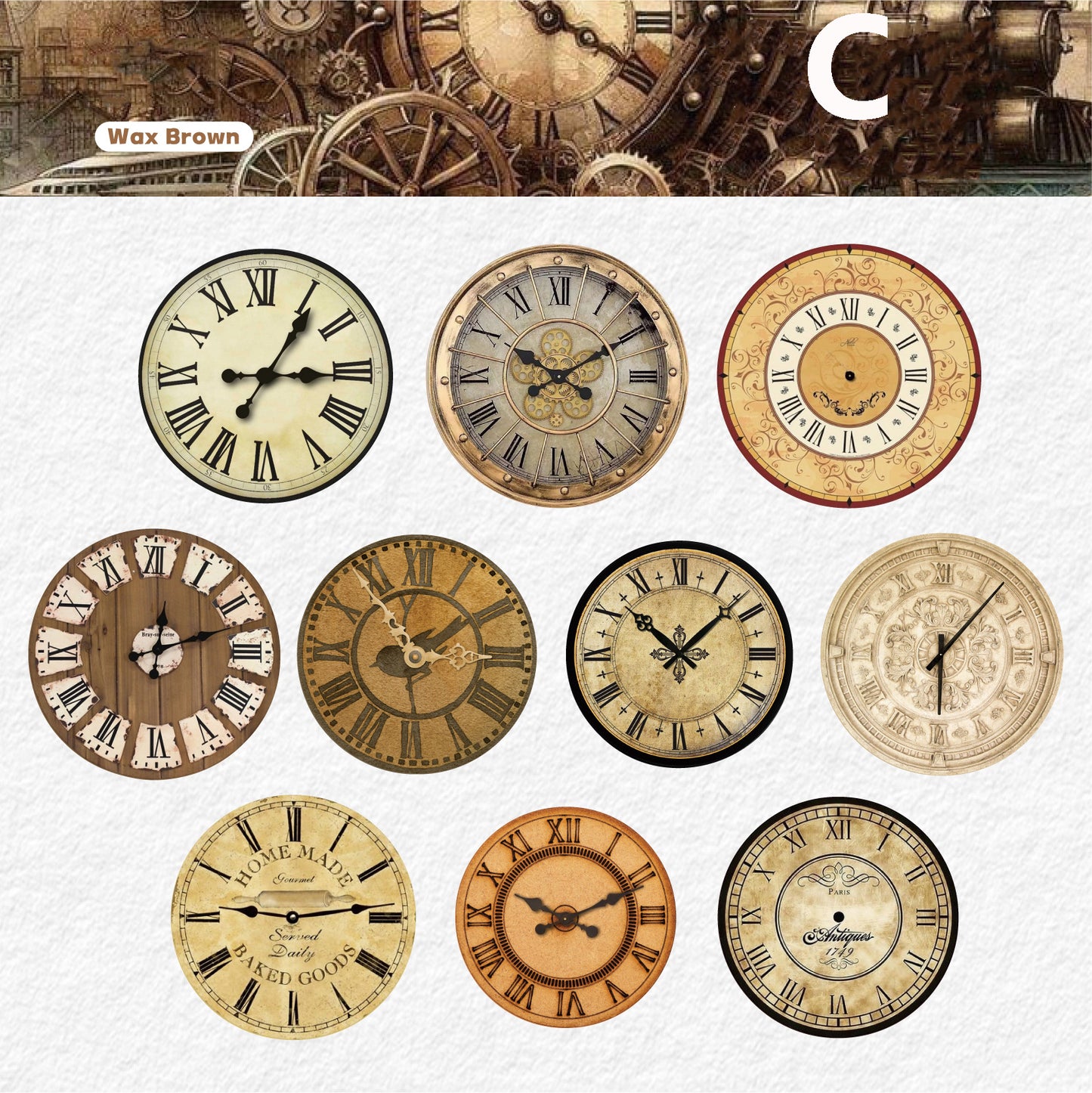 Time scale series sticker package Sticker 10pcs