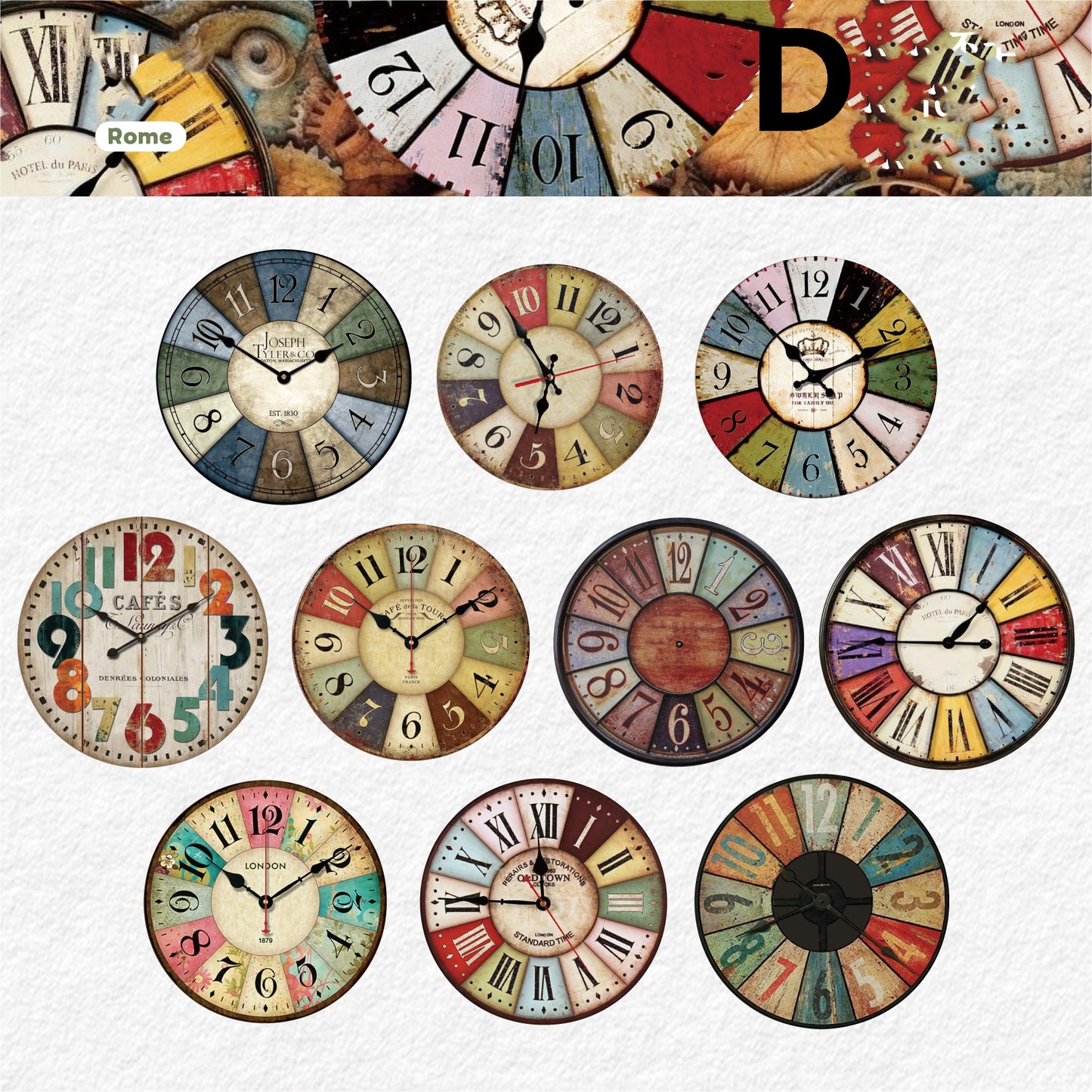 Time scale series sticker package Sticker 10pcs