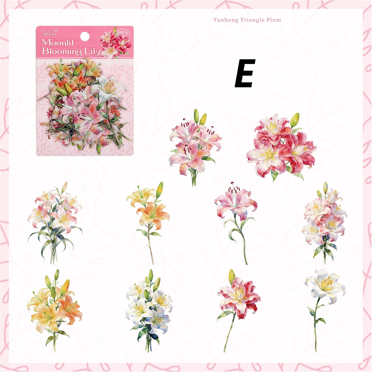 Tinglan Geass And Trees Sticker 20pcs