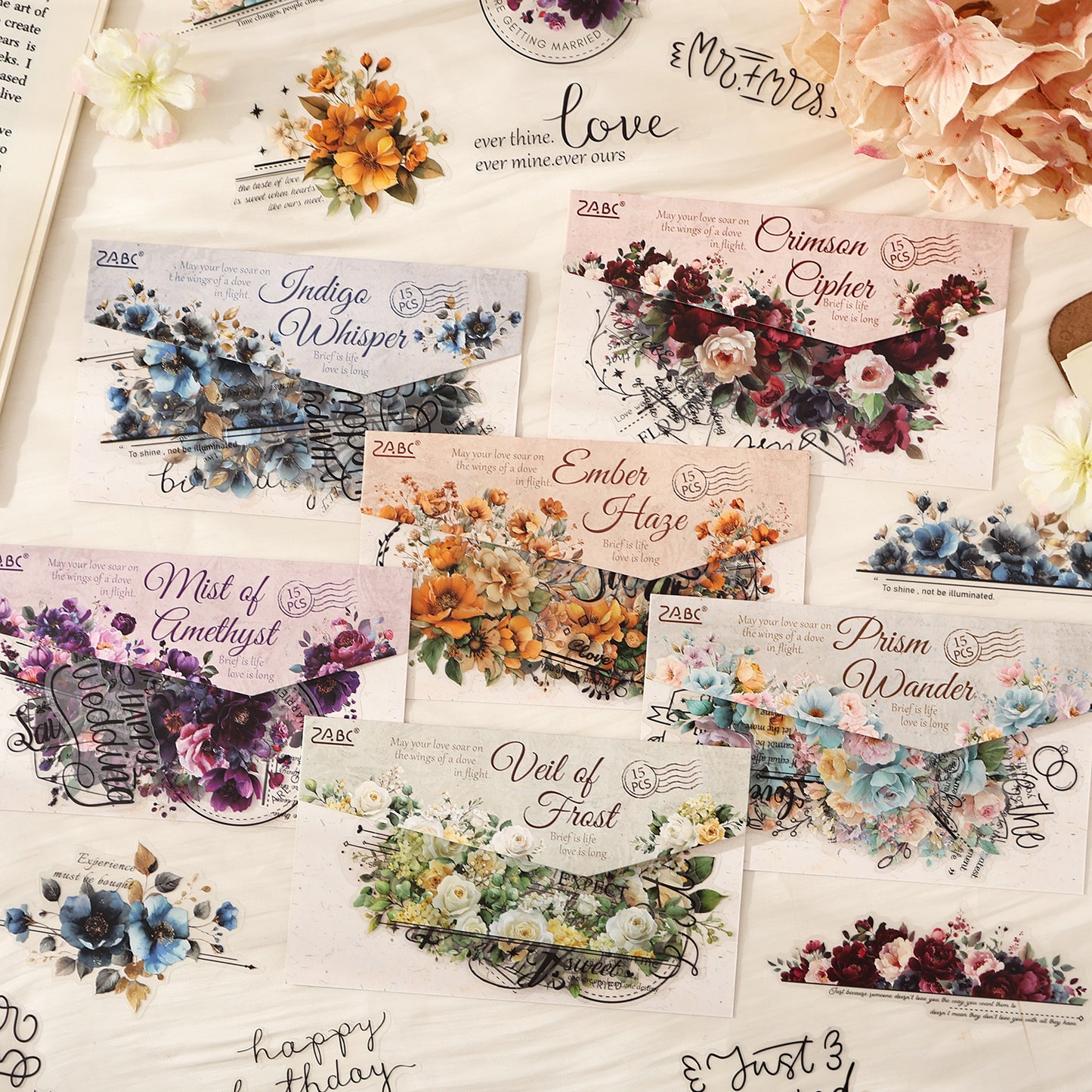 Tinted Silk Melody Sticker 15pcs