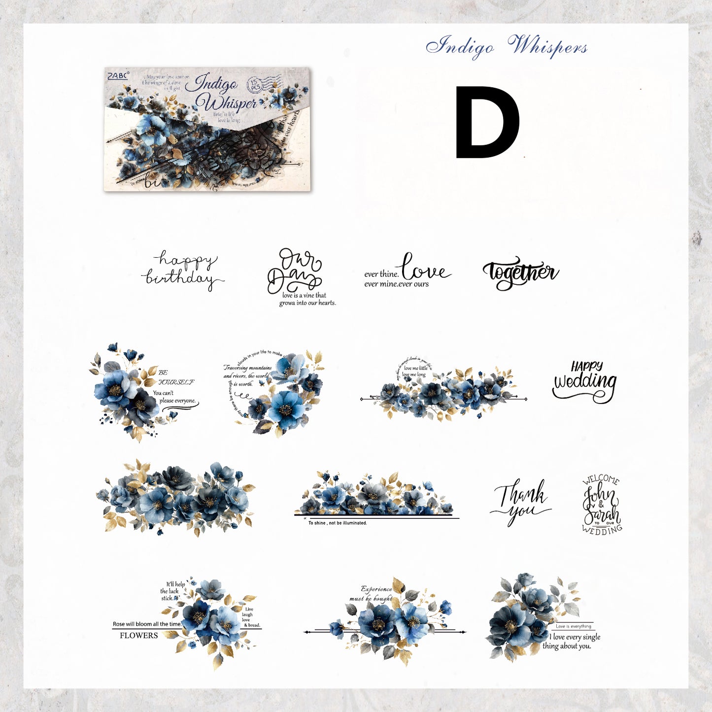 Tinted Silk Melody Sticker 15pcs